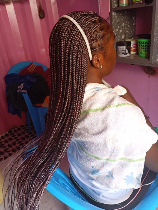Knotless braids hairstyle by Blessed Rayna Salon